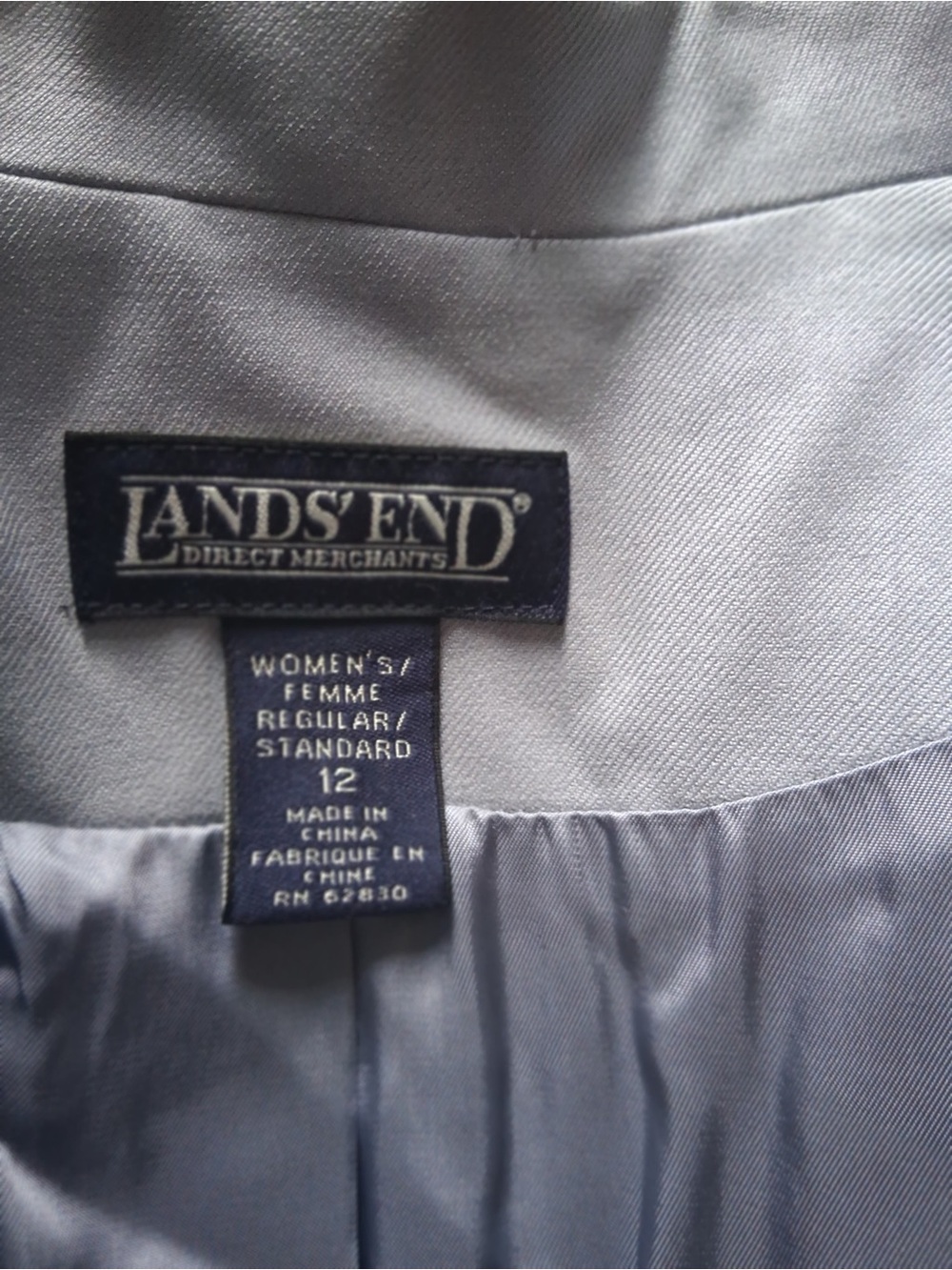 Lands' End Sky Blue Single-Button Blazer - Picture 5 of 7